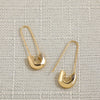 Minimalist Safety Pin Shape Leverback Earrings for Women U-shaped Gold Plated Lock Pendant Pierced Earring Jewelry Accessories - Image 5