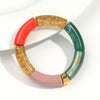 Chunky Acrylic Bead Stretch Bracelet in Multicolor Designs - Image 13
