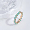 Emerald Round Cut Zircon Ring for Women Rose Gold Promise Ring Wedding Band Jewelry Valentine's Day Gifts - Image 19