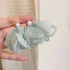 Korean Pink Lace Flower Pearl Tassel Earrings For Women Girls Sweet Petal Long Dangle Earrings Jewelry Accessories - Image 7