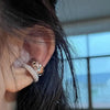 Zircon Double-layer Ear Cuff No Piercing Earring Punk Unique Metal Geometric Ear Clip for Women Jewelry - Image 4