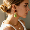 Metal Wrap Resin Irregular Dangle Earrings Simple Vintage Earrings Women Daily Jewelry Accessories - Image 3