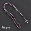 Vintage Cross Necklace Rosary Beads Chain Jesus Crucifix Virgin Mary Pendant Chain Jewelry Necklace - Image 10