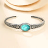 turquoise cuff bracelet Women Thai Silver Turquoise Cuff Bracelet Ethnic Vintage Jewelry Party Couple Gift - Image 3