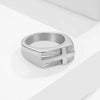 Unisex Stainless Steel Cross Signet Ring Radiant Sunburst Texture Christian Religious Finger Band Men Women Faith Jewelry Gift - Image 5