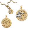 Silver Lucky The Twelve Zodiac Signs Golden Disc Pendant Necklace For Women Jewelry Birthday Gift - Image 23