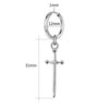 ZS 1 PC Hip Hop Sword Hoop Earring Men Jewelry Dangle Earrings Stainless Steel Round Ear Hoop Cone Chain Punk Jewelry Gift Women - Image 9