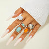 Tocona Imitation Pearl Open Ring Sets for Women Elegant Gold Color Ring Party Jewelry Accessories - Image 12