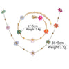 Colorful Artificial Crystal Jewelry Set with Flower Heart and Sun Motifs - Image 21