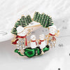 Christmas Brooch Pin Snowman Santa Claus Boot Garland Jewelry Gift Christmas Decoration Brooches - Image 2