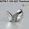1PC Moon Titanium Cartilage Earrings Stud 16G Internally Threaded Helix Heart Ear Tragus Piercing Body Jewelry - Image 25