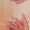 Silver Single Zircon Bead Choker Necklace For Women Classic Jewelry Light Accessories - Image 5
