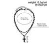 2Pcs/Set Gothic Black Cross Jesus Pendant Choker Necklace for Women Punk Vintage Metal Beads Chain Neck Jewelry Accessories - Image 4