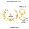 Indian Color Necklace Earrings Bracelet Ring Set Elegant Hollowed-out Gold Bead Bridal Wedding Jewelry Sets Party Gift - Image 6