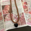 Colorful Beaded Choker Necklace with Heart Pendant Y2K Style - Image 22