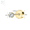 ZS 2pcs/lot Flower Shaped Stud Earrings 316L Stainless Steel Ear Studs Crystal Pearl Cartilage Earring Heart Ear Piercings 20G - Image 14