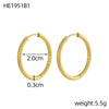 Carlidana Chic Simple Hoop Earrings Simple Women Earrings Stainless Steel Gold Plated Twisted Circle Huggies Earring - Image 21