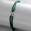 Two Oval Rings Interlock Steel Rope Bracelet - Image 13