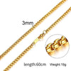 Men Women Necklace Gold Color Snake Miami Cuba Wheat Spiga Paima Link Round Box Curb Chain 24" Choker - Image 13