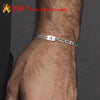 A-Z Initial Bracelets for Men Women, Figaro Chain, Double Layered Box Link Chain Bracelets, Name Gift for Him - Image 1