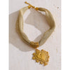 Polyester Cloth Chain Heart Pendant Necklace for Women Stainless Steel Jewelry Autumn and Winter - Image 2