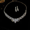 Shiny Crystal Necklace Earrings Women's Big Water Droplet Rhinestone Necklaces Wedding Evening Dress Jewelry Set - Image 12