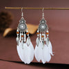 Bohemian Ethnic Feather Drop Earrings For Women Elegant Wood Beads Leaf Long Tassels Dangle Earring Girls Party Jewelry - Image 11