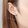Silver Jewelry Women Cute Tiny Clear Crystal CZ Stud Earrings Gift for Girls Lady - Image 4