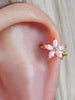 Glamour Lady Simple Zircon Set Flower Earrings Banquet Jewelry - Image 5