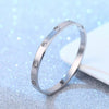 Stainless Steel Bangle Bracelet with Cubic Zirconia Details in Gold-Tone or Silver-Tone - Image 16