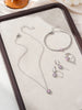 Charm Simple Cube Zirconia Love Design Pendant Necklace Ring Earrings Bracelet Set Banquet Jewelry - Image 4