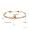 Clay Pave Setting Crystal Lock Charm Bracelets Bangle For Women Stainless Steel Bracelet For Birthday Gift - Image 3