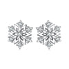 Silver Snowflake Heart Angel Wing Stud Earrings Women Sun Star Zircon Ear Studs Wedding Party Jewelry Gift - Image 13