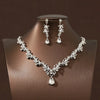 Bridal Wedding Jewelry 4-piece Set, Alloy Crystal Crown&Crystal Necklace&Earrings Women's Classic Wedding Tiaras - Image 8