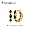 Silver Ear Needle Oval Small Zircon Hoop Earrings Colorful Zircon Gold Earrings for Women Party Jewelry - Image 13