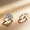 Silver Color Princess Ring for Women Inlaid White Zircon Stones Wedding Rings Set Engagement Jewelry - Image 5