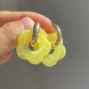 Colorful Flower Resin Acrylic Charms Earring Gold Color Circle Ear Buckle Hoop Earrings for Women Cute Gift Jewelry - Image 15