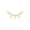 1PC Silver Horse Eye Zircon Crown Tassel Puncture Thread Flat Earring For Women Long Cartilage Chain - Image 43