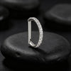 Titanium D Shape Nose Clicker with Full CZ 16G Hinged Segment Hoop Conch Helix Ear Piercing Body Jewelry - Image 3