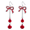 Christmas Tree Drop Earrings Small Bell Snowflake Earings for Women Cute Bowknot Dangle Earring Year Gift - Image 3