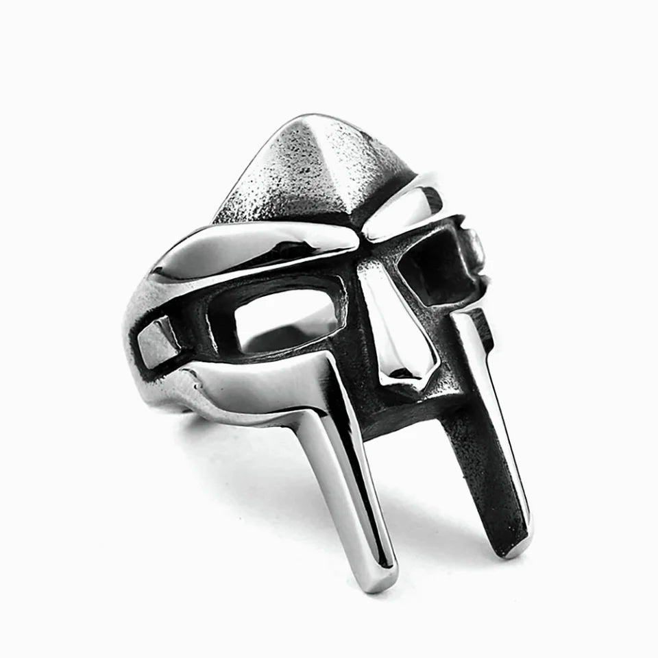 Gothic Vintage Classic Mf Doom Mask Rings Punk Egyptian Pharaoh Stainless Steel Ring For Men Boys Jewelry Gift Wholwsale - Image 1