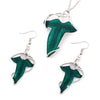 Vintage Charm Elf Green Leaf Necklace Elven Pin Brooch Pendant Necklace Women Alloy Chain Earrings Jewelry Gifts - Image 2