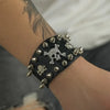 Hip Hop Rock PU Leather Bracelet Men and Women Punk Spikes Rivets Skull Heart Cross Creative Party Bracelet Jewelry Accessories - Image 5