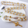 2025New Vintage Catholic 10mm 59 Crystal Rhinestone Beads Cross Necklace - Image 6