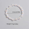Bohemian style rice bead flower mixed with pearl women's beach anklet - Image 3