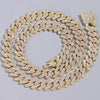 14mm Iced Out Prong Cuban Link Chain Necklace for Men Women 2 Row Rhinestone Paved Miami Rhombus Hip Hop Jewelry - Image 6