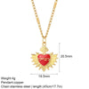 Stainless Steel Chain Necklace with Colorful Pendant Designs - Image 32