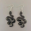 1 pair of acrylic moon star snake earrings, women's earrings, the choice for gifts - Image 2