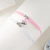 Magnetic Heart Couple Bracelets Set of 2 Braided Rope - Image 5