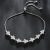 Classic Shiny Clear Zircon Flowers Adjustable Charm Bracelets for Women Sliver Color Wedding Jewelry - Image 7